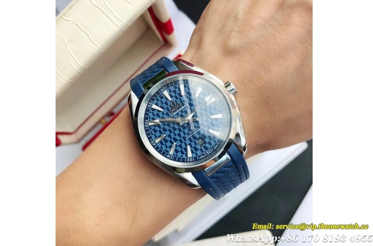 Blue GDF 41mm MY8215+Free SS Terra SS Aqua RU Bracelet Dial 0219